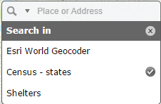 List of geocoding services and searchable layers